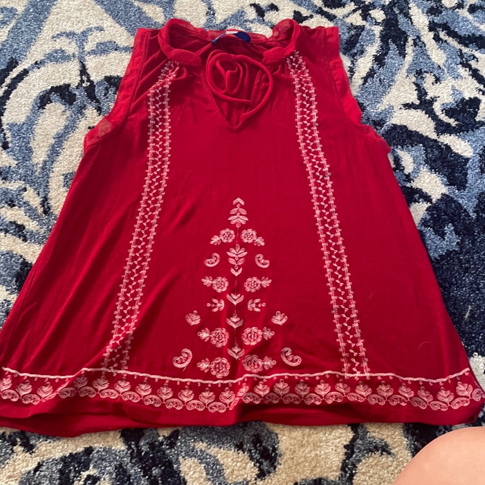 Red blouse